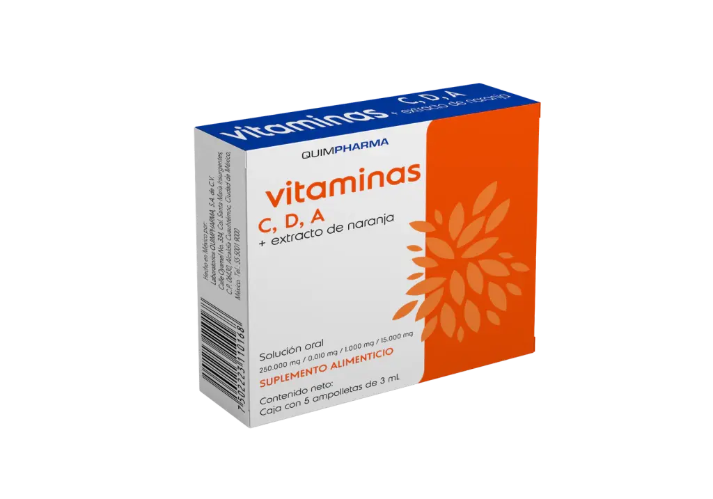 VITAMINAS CDA QUIMPHARMA 3ML AMPULAS C/5 (GI) *