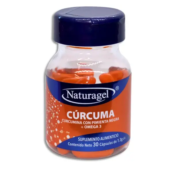 CÚRCUMA CON PIMIEN Y OMEGA 3 NATURAGEL CAPS C/30 *
