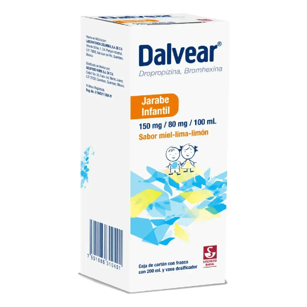 DALVEAR 150/80MG JARABE INFANTIL 200ML (MIEL-LIMA-LIMON)