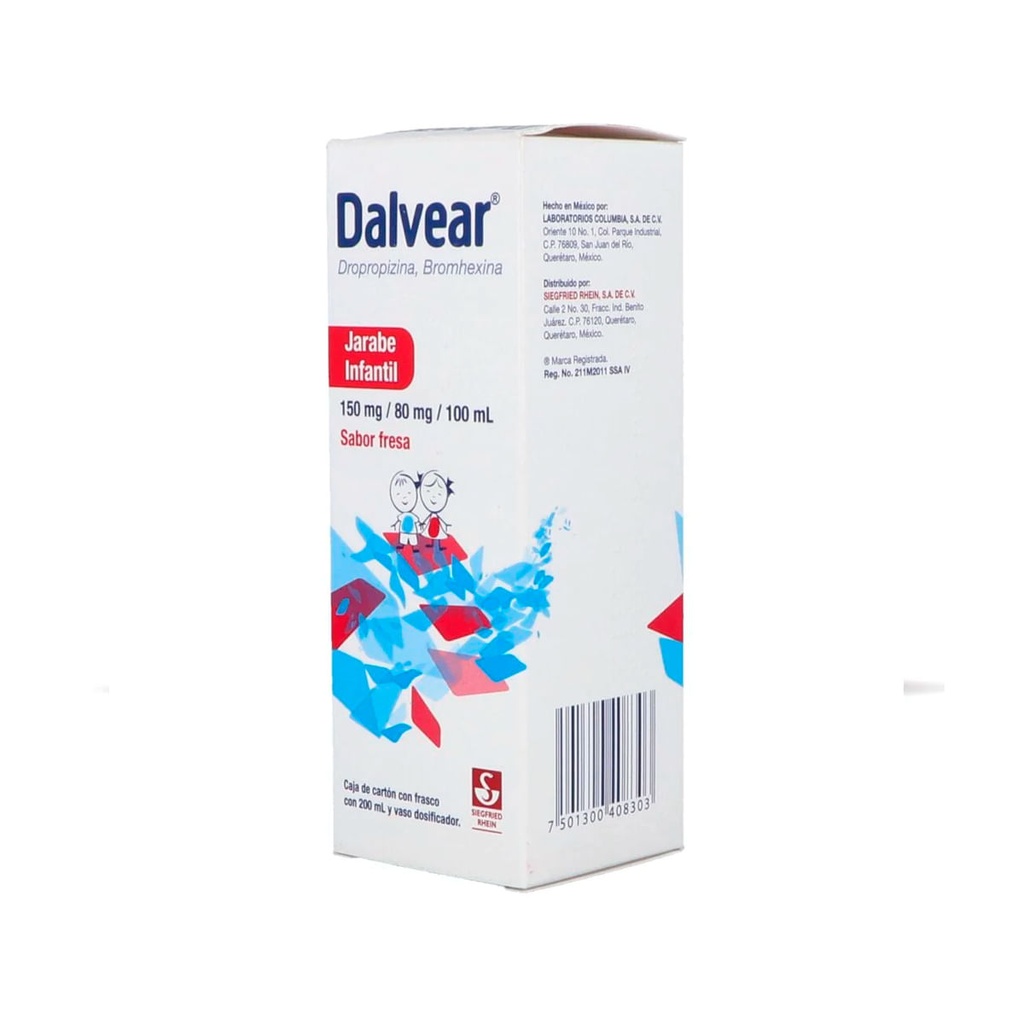 DALVEAR 150/80MG JARABE INFANTIL 120ML (FRESA)