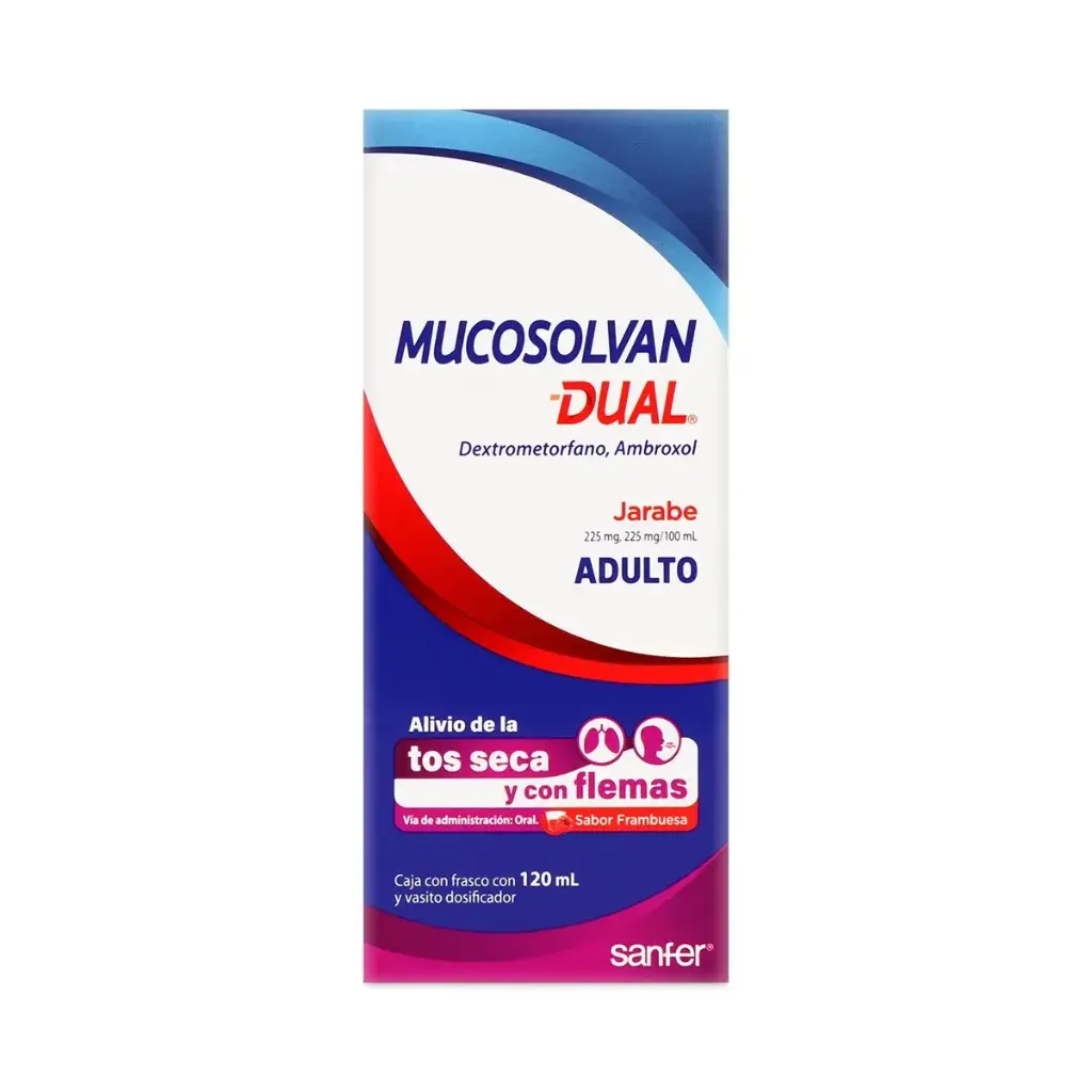MUCOSOLVAN DUAL ADULTO FRAMBUESA JARABE 120ML