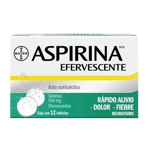 ASPIRINA EFERV 500MG TABLETAS C/12