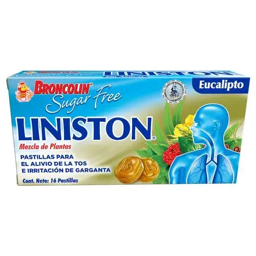 BRONCOLIN SUGAR FREE LINISTON PASTILLAS C/16