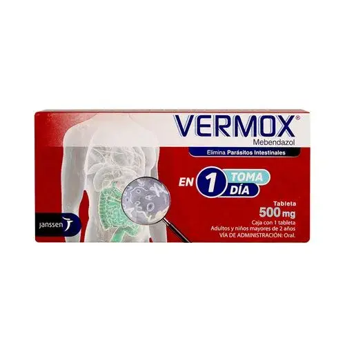 VERMOX 500MG TABLETAS C/1