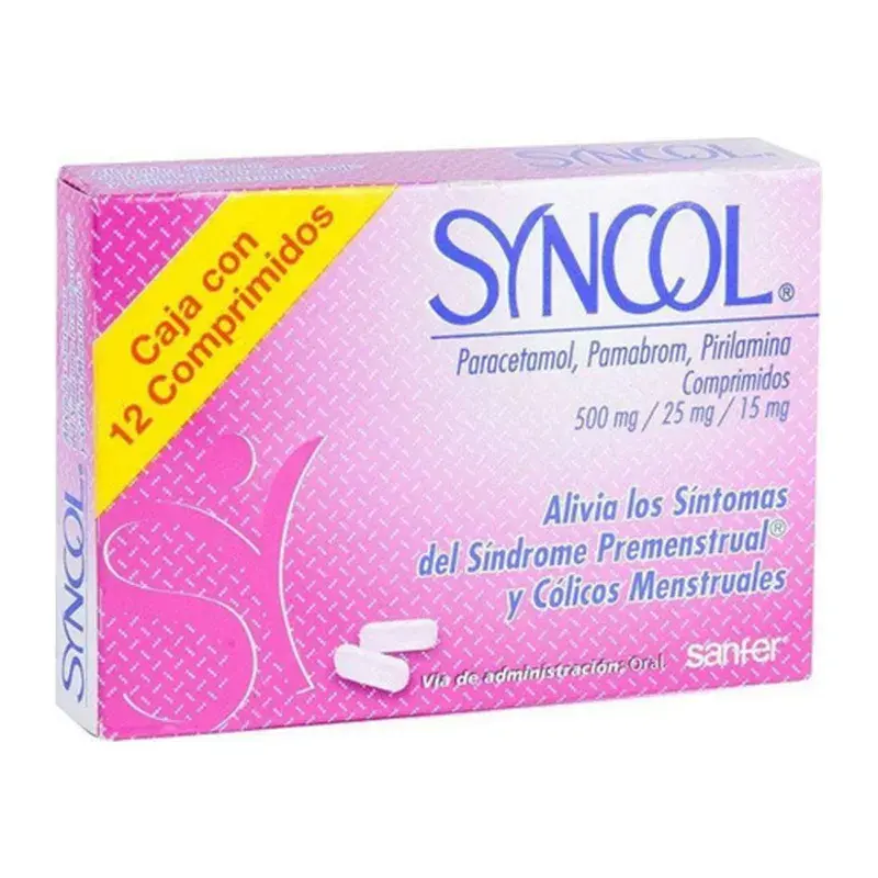 SYNCOL 500/25/15MG COMPRIMIDOS C/12