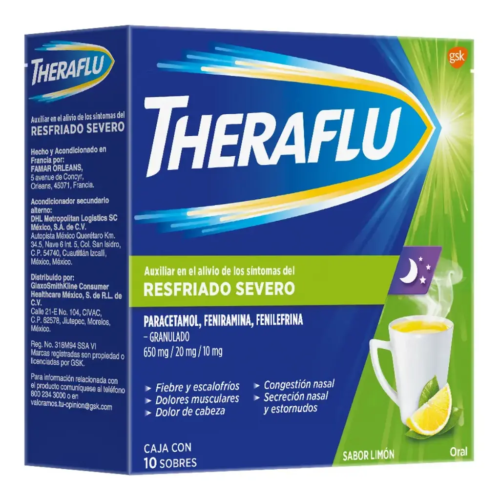 THERAFLU LIMON SOBRES C/10