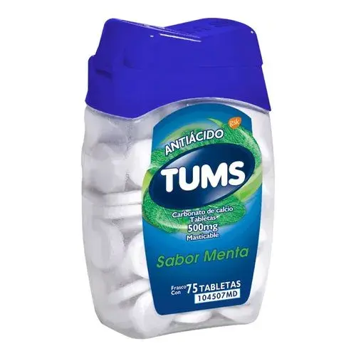 TUMS MENTA 500MG TABLETAS C/75
