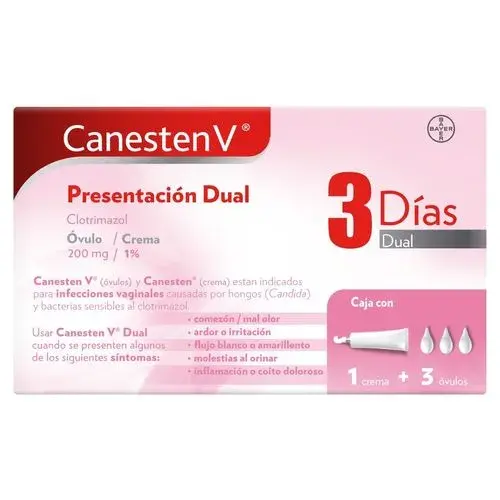 CANESTEN V 3D OVULOS CREMA DUAL