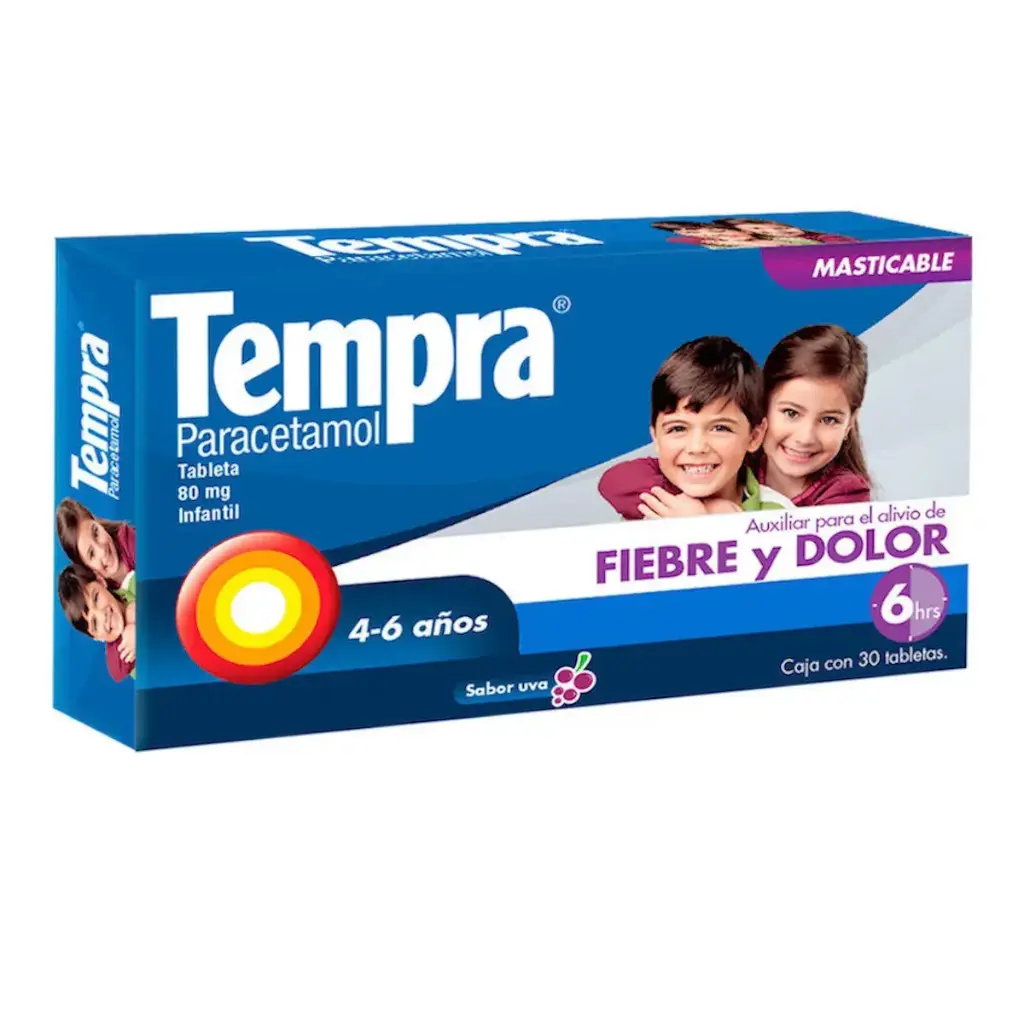 TEMPRA MASTICABLES UVA 80MG TABLETAS C/30