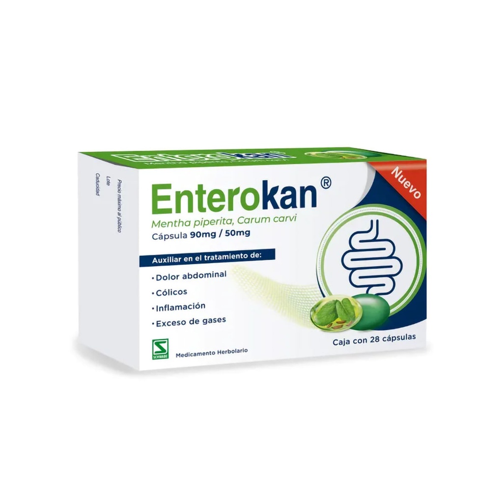 ENTEROKAN 90/50MG CAPS C/28