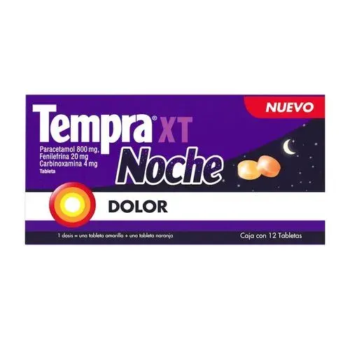 TEMPRA XT NOCHE TABLETAS C/12