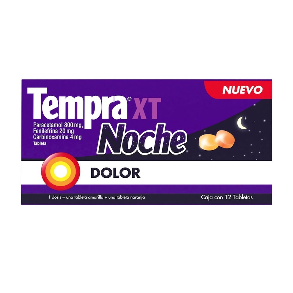 TEMPRA XT NOCHE TABLETAS C/12