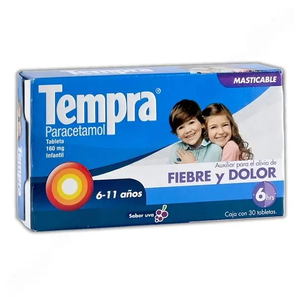 TEMPRA MASTICABLES UVA 160MG TABLETAS C/30