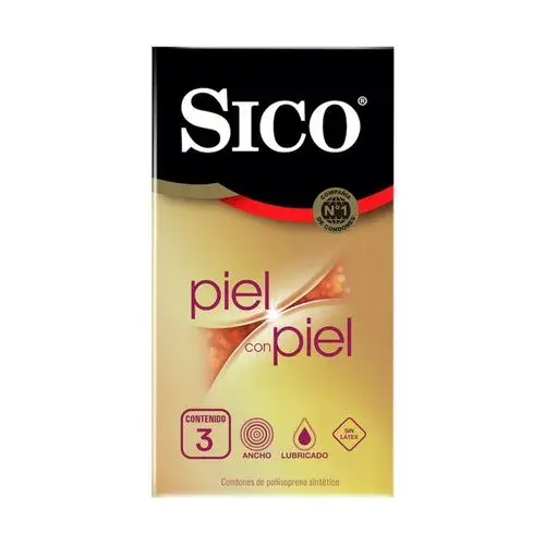 PRESERVATIVO SICO PIEL CON PIEL C/3 *