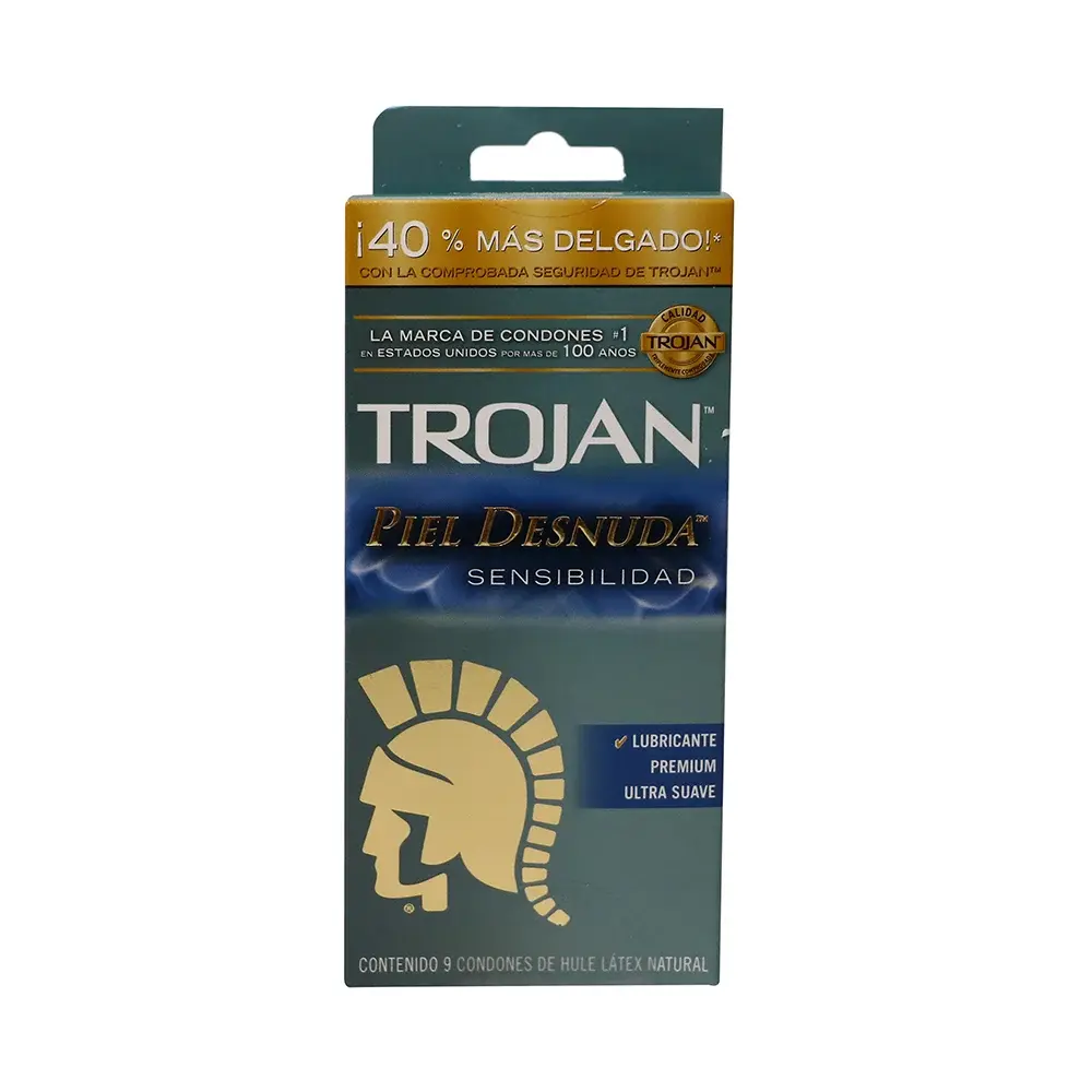 CONDON TROJAN PIEL DESNUDA SENSIBILIDAD C/9 *