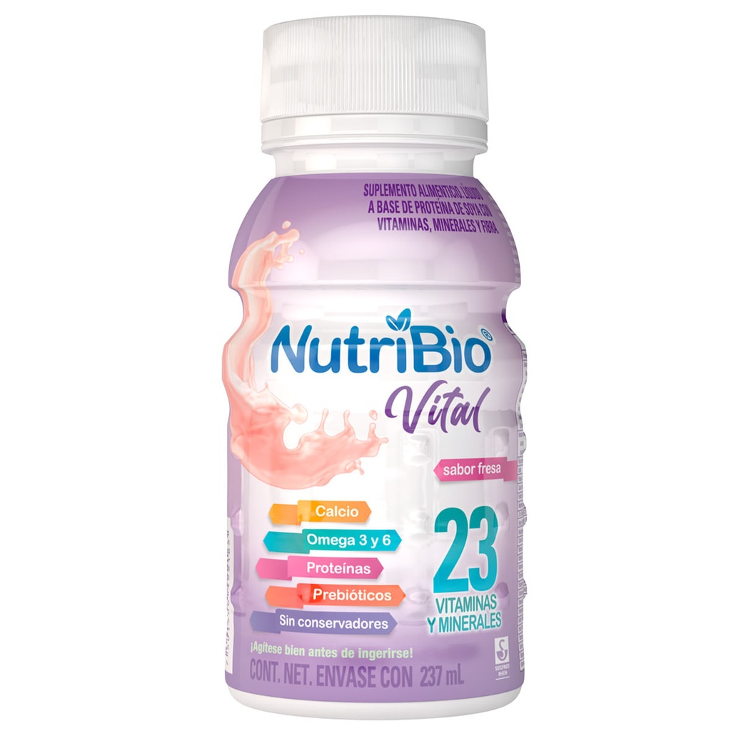 NUTRIBIO VITAL - SABOR FRESA EN ENVASE CON 237 ML