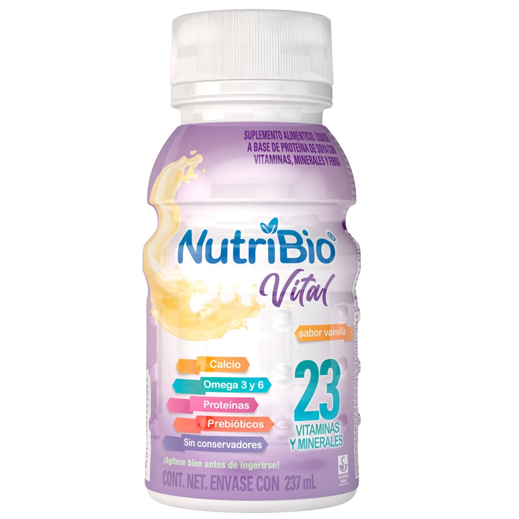 NUTRIBIO VITAL - SABOR VAINILLA EN ENVASE CON 237 ML
