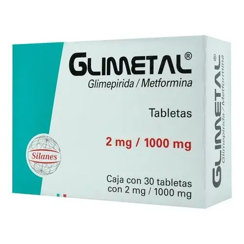 GLIMETAL 2/1000MG TABLETAS C/30