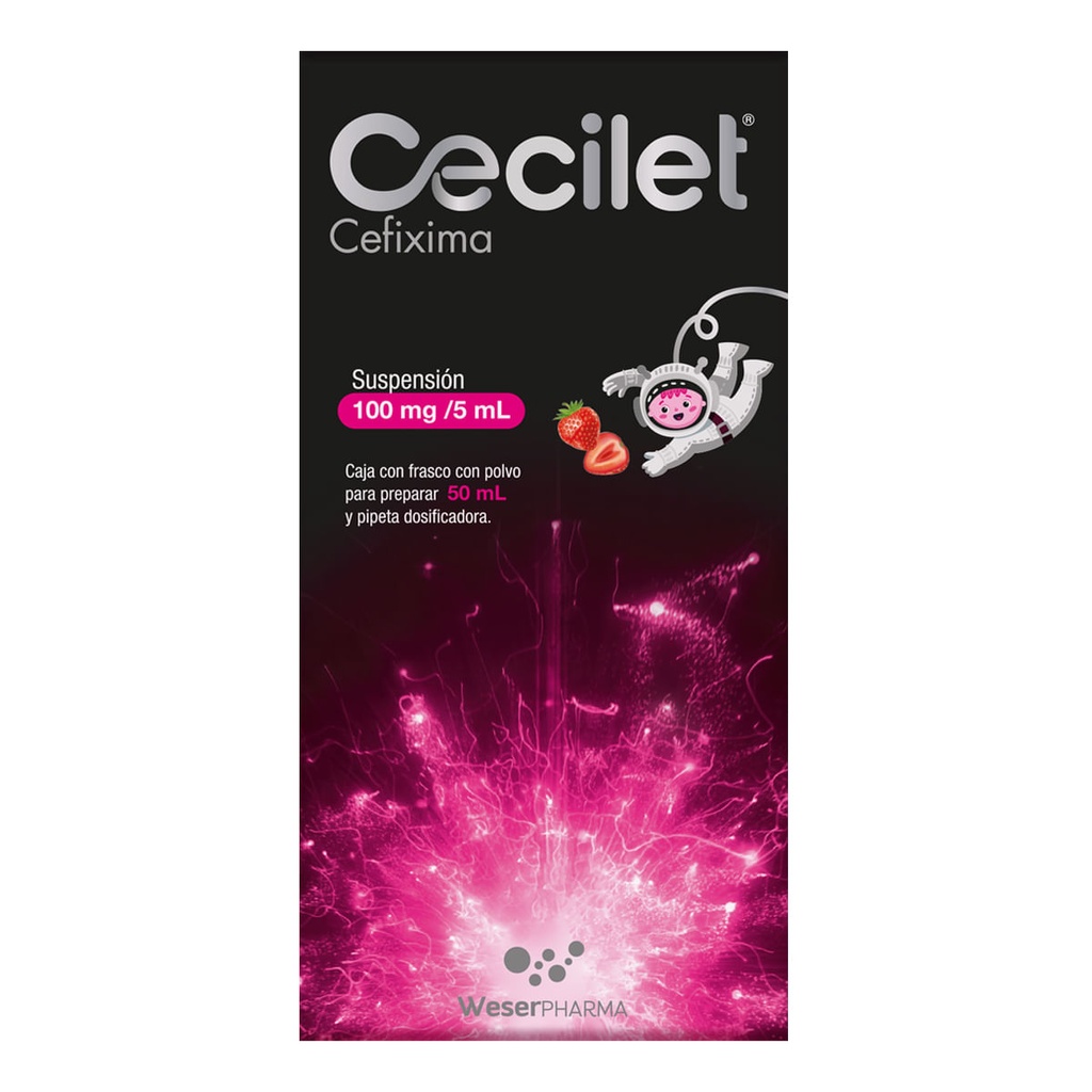 CECILET 100MG/5ML SUSP 50ML