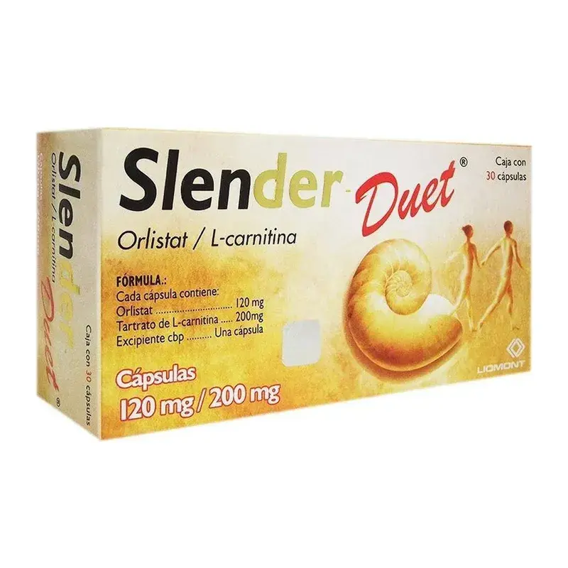 SLENDER DUET 120/200MG CAPSULAS C/30