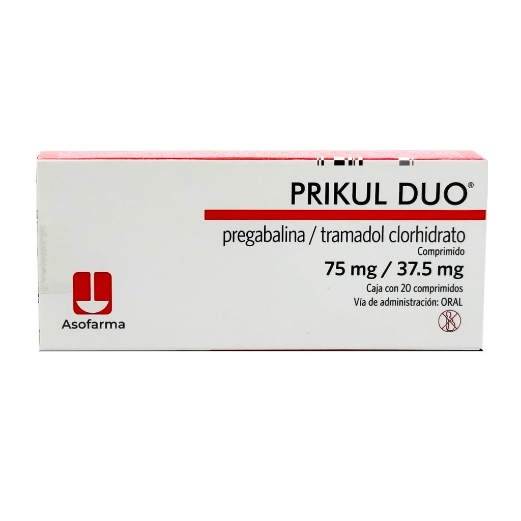PRIKUL DUO 75/37.5MG CAPSULAS C/20