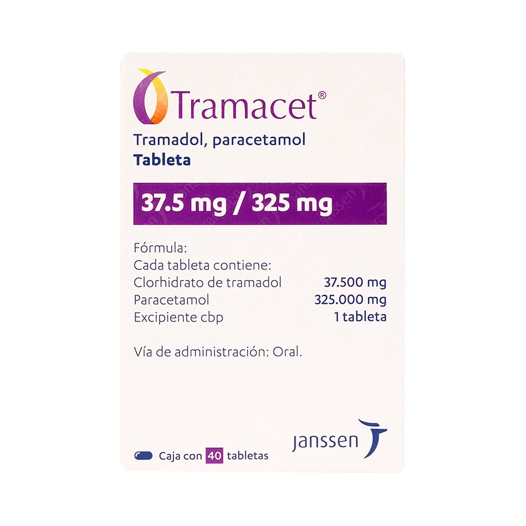 TRAMACET 37.5/325MG TABLETAS C/40