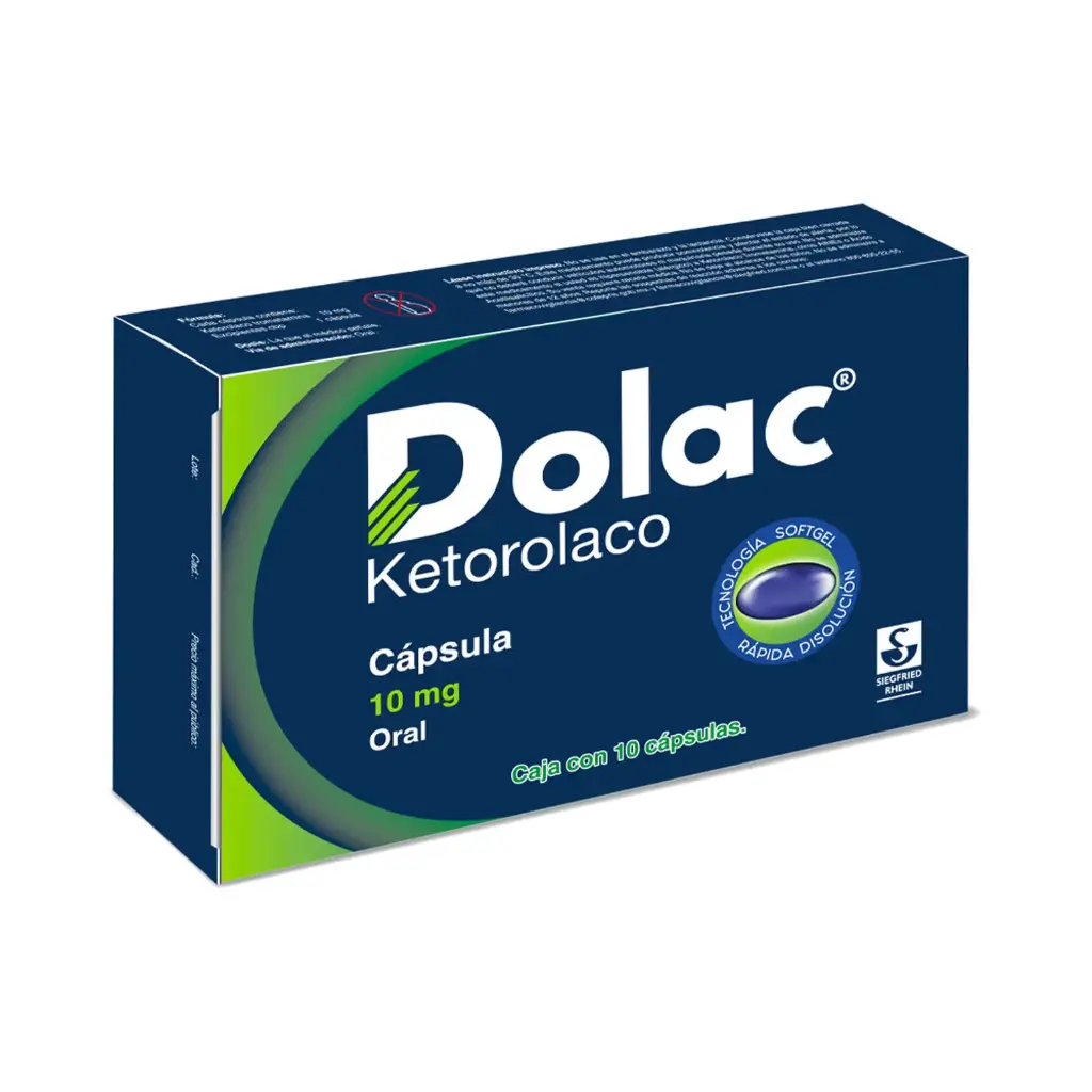 DOLAC 10 MG - CAJA CON 10 CÁPSULAS (KETOROLACO)