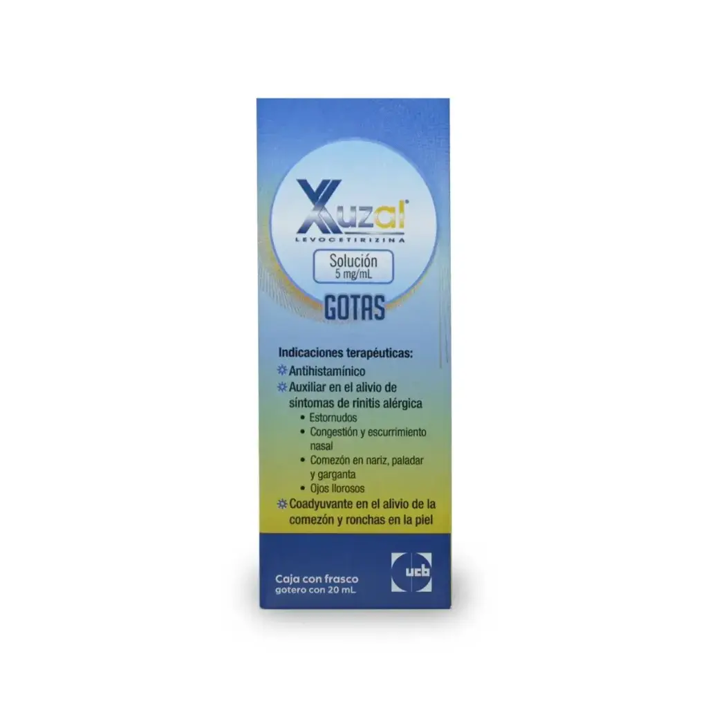 XUZAL 5MG FRASCO GOTAS 20ML