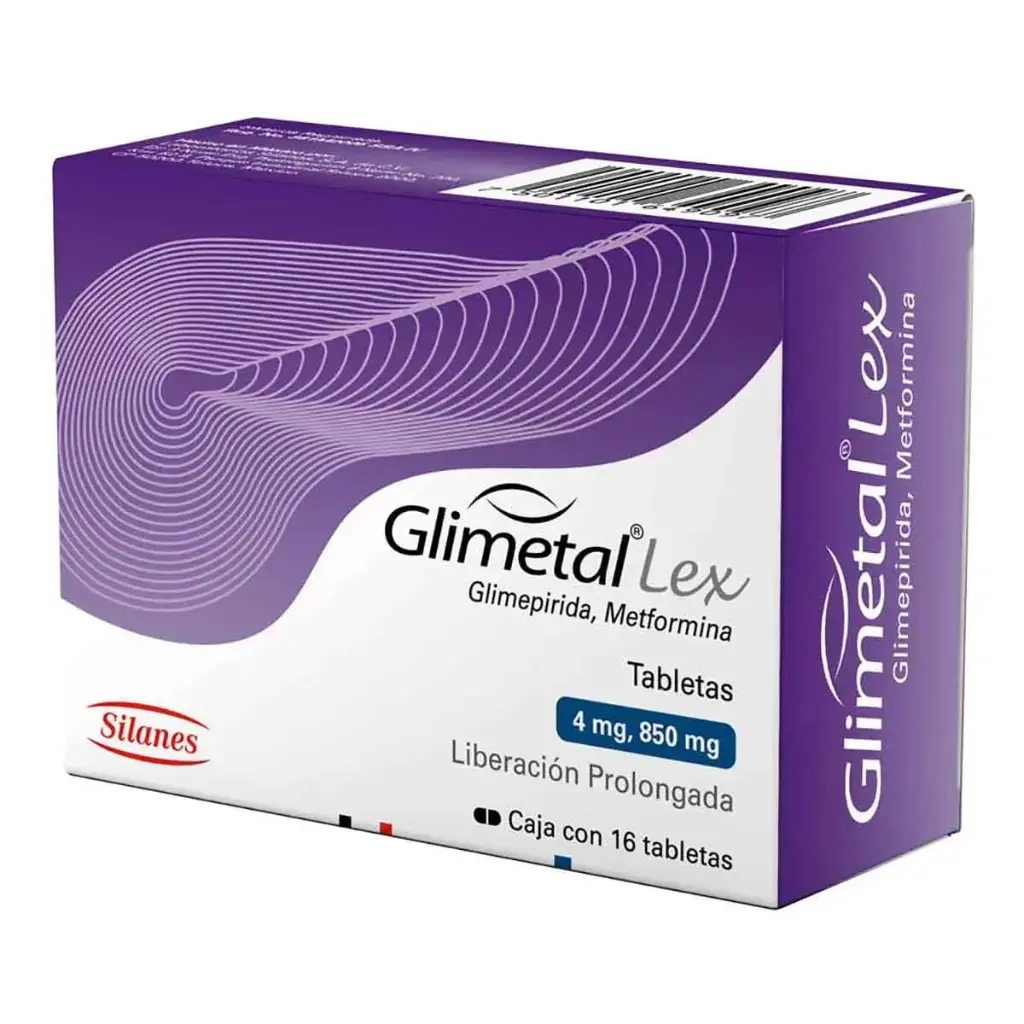 GLIMETAL LEX 4/850MG TABLETAS C/16