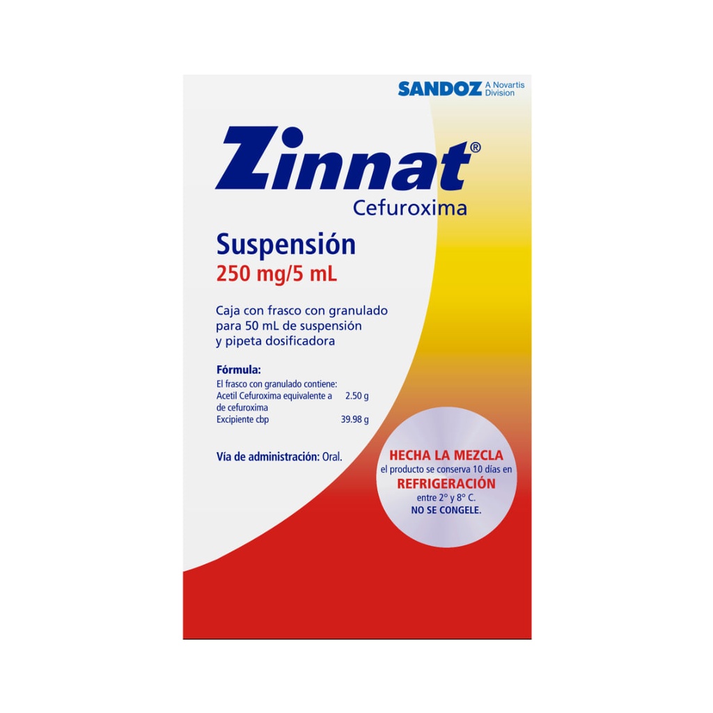 ZINNAT 250MG/5ML SUSPENSION 50ML