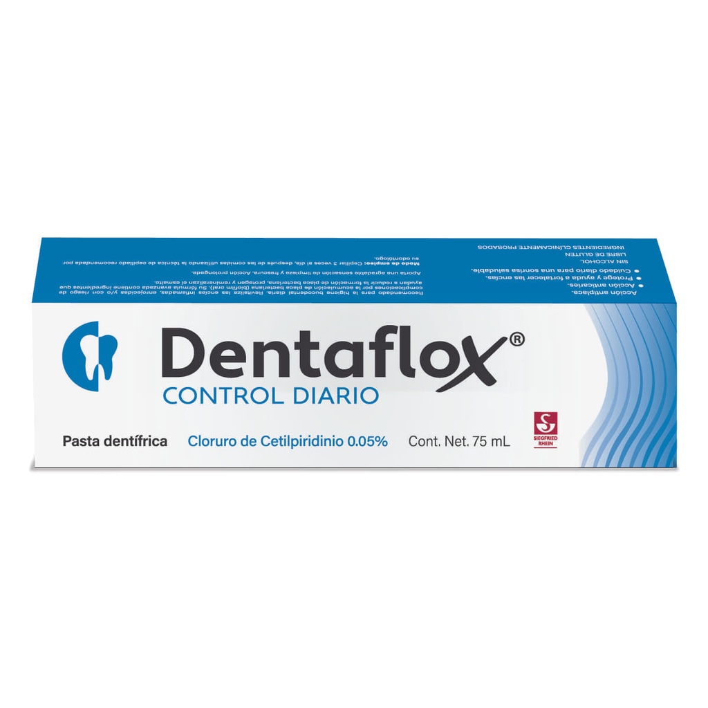 DENTAFLOX PASTA DENTÍFRICA 75 ML - CONTROL DIARIO (CETILPIRIDINIO)