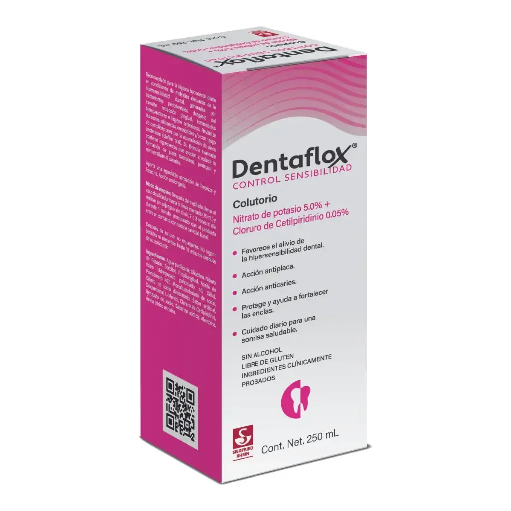 DENTAFLOX ENJUAGUE BUCAL 250 ML - CONTROL SENSIBILIDAD (POTASIO, CETILPIRIDINIO)