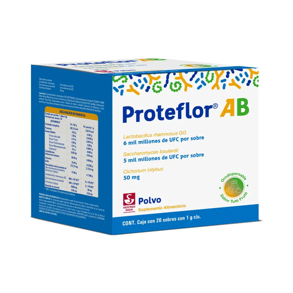 PROTEFLOR AB - CAJA CON 20 SOBRES DE 1 GR (PROBIÓTICOS)