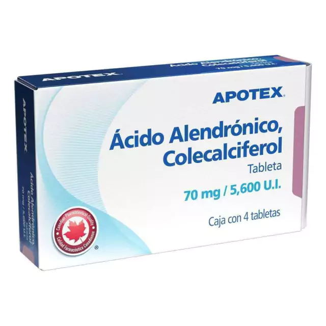 ACIDO ALENDRO/COLECALCIFEROL APOTEX 70MG/5600UI TAB C/4 (GI)