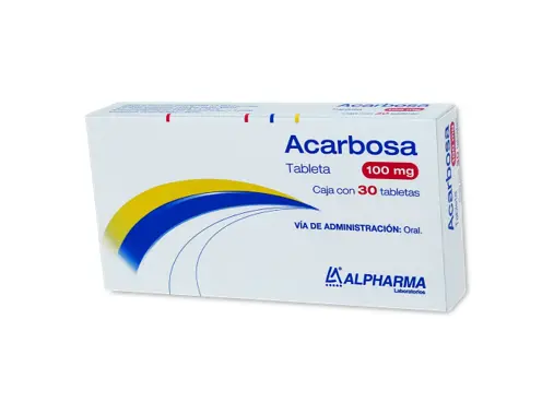 ACARBOSA ALPHARMA 100MG TABLETAS C/30 (GI)