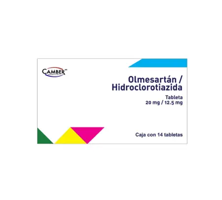 OLMESARTAN/HIDROCLOROTIAZIDA CAMBER 20/12.5MG TABLETAS C/14 (GI)