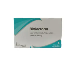 BIOLACTONA ESPIRONOLACTONA 25MG TABLETAS C/20 (GI)
