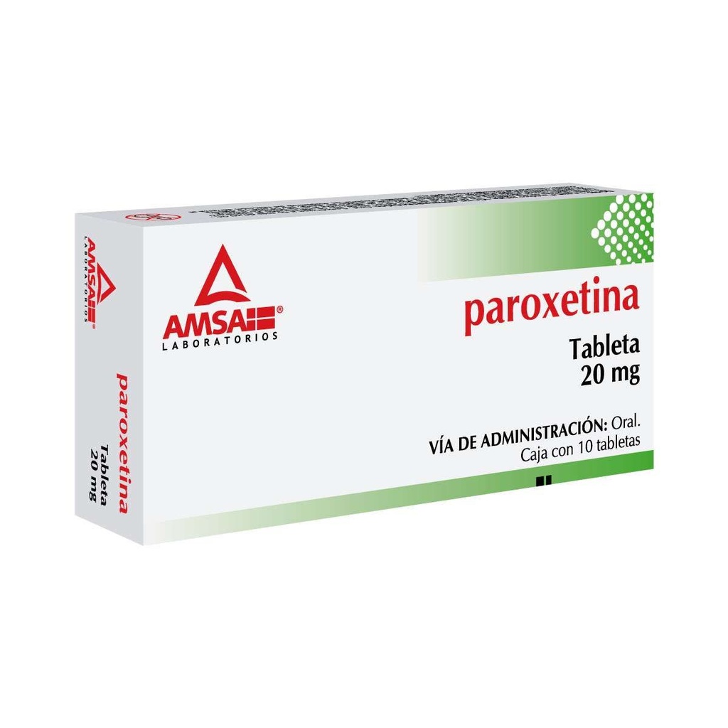 PAROXETINA AMSA 20MG TABLETAS C/10 (GI)