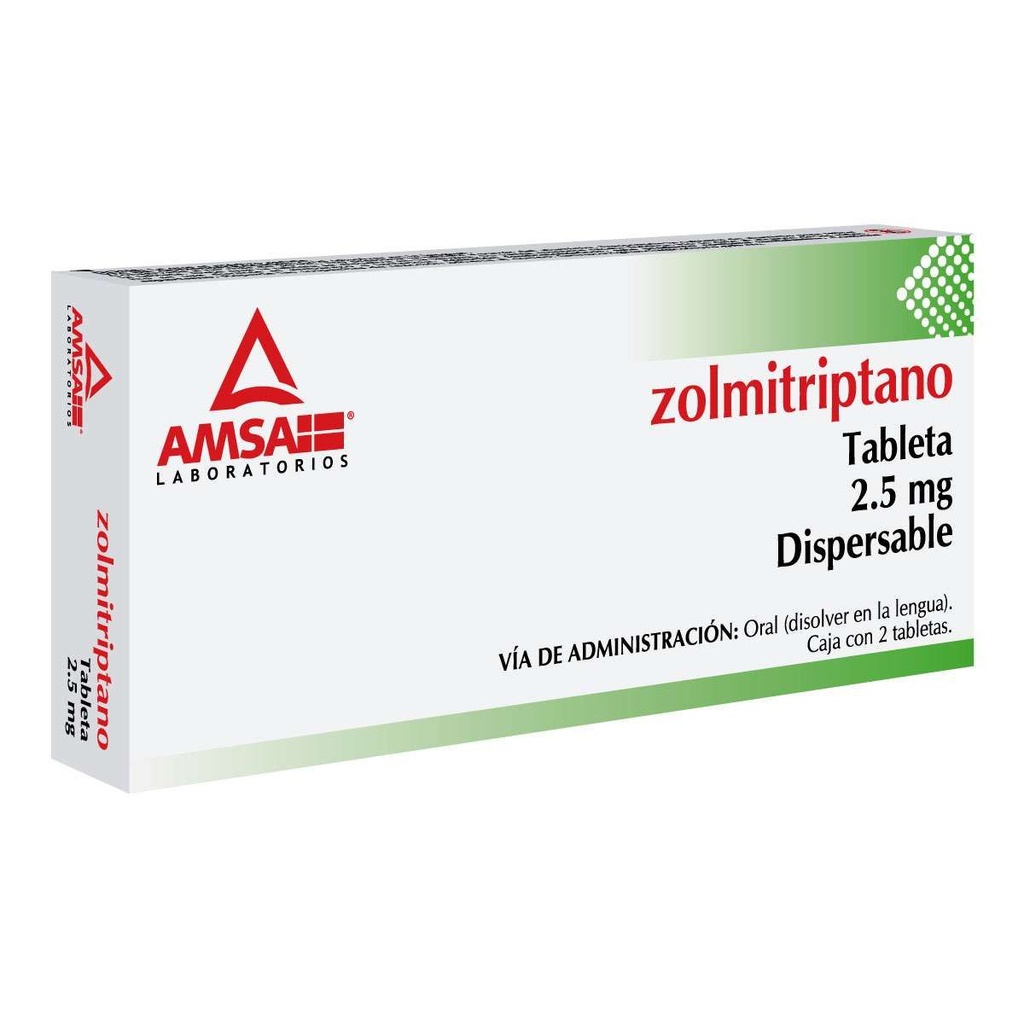 ZOLMITRIPTAN AMSA 2.5MG TABLETAS DISP C/2 (GI)