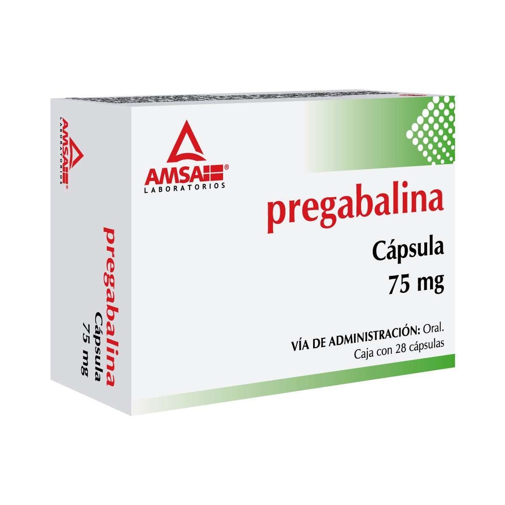 PREGABALINA AMSA 75MG CAPSULAS C/28 (GI)