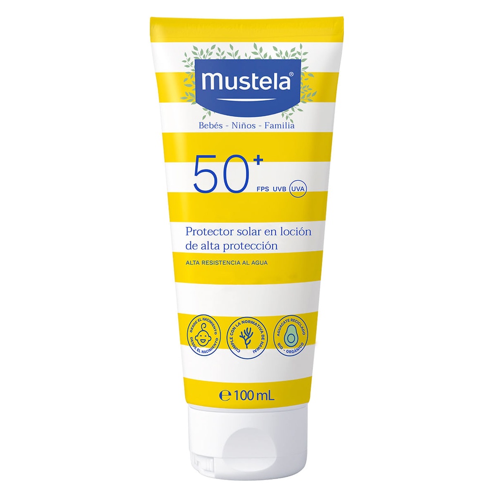 MUSTELA PROTECTOR SOLAR BEBE  FPS50 LOCION 100ML