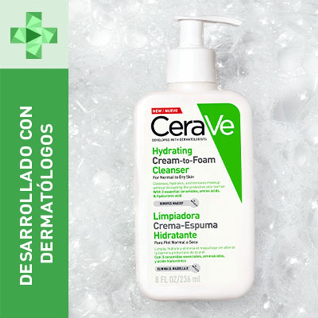 CREMA ESPUMA CERAVE LIM-HIDRATANTE 236ML *