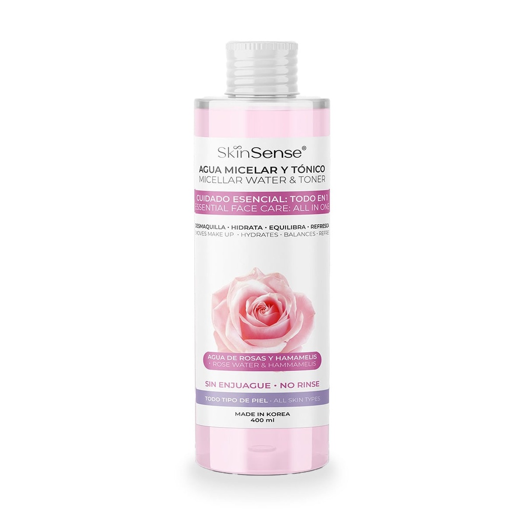 AGUA MICELAR SKIN SENSE DESMAQUILLANTE ROSAS 400ML *