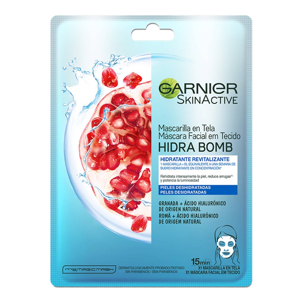 MASCARILLA FACIAL GARNIER HIDRA-BOMB GRANADA *