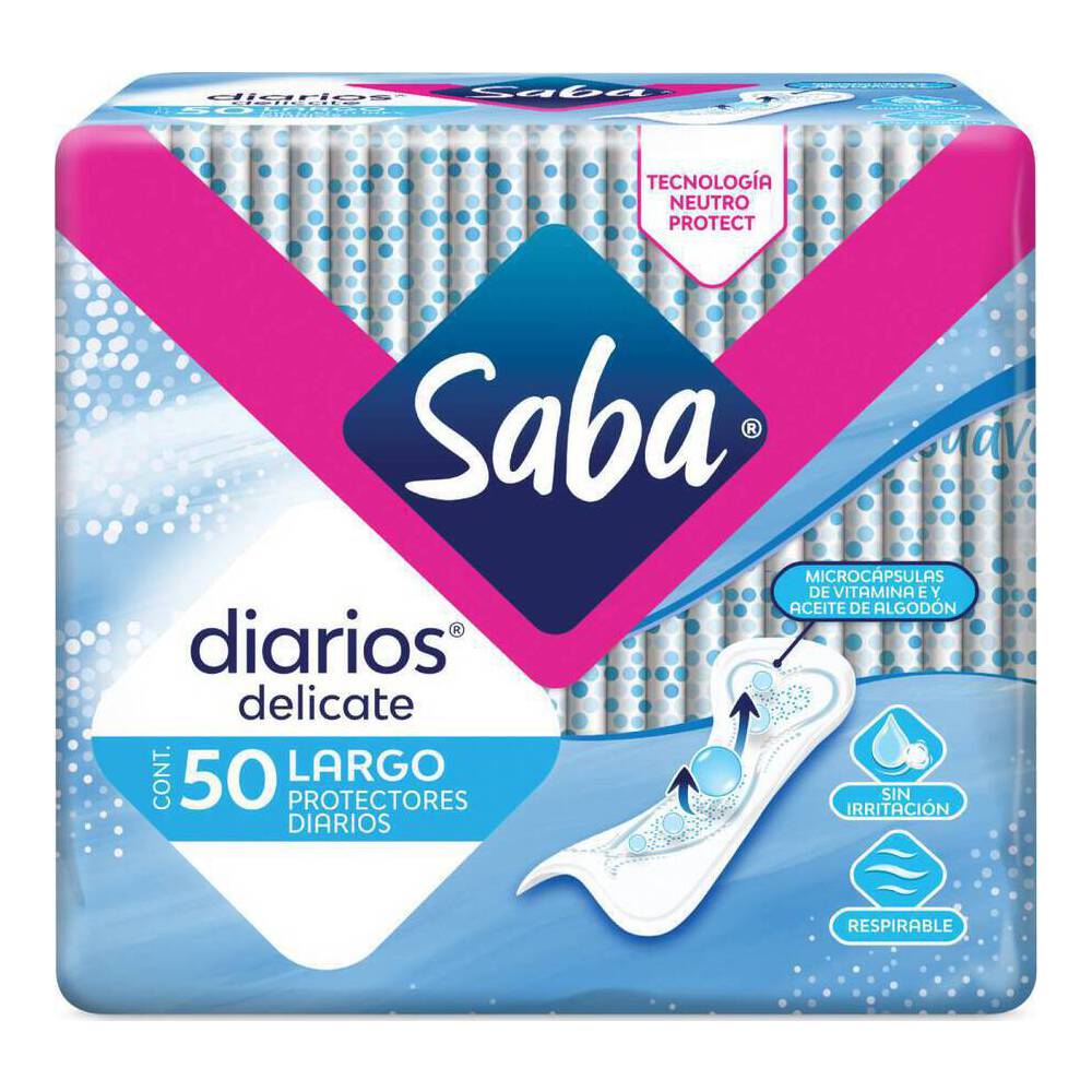 PANTY PROTECTOR SABA DIARIOS LARGO C/50