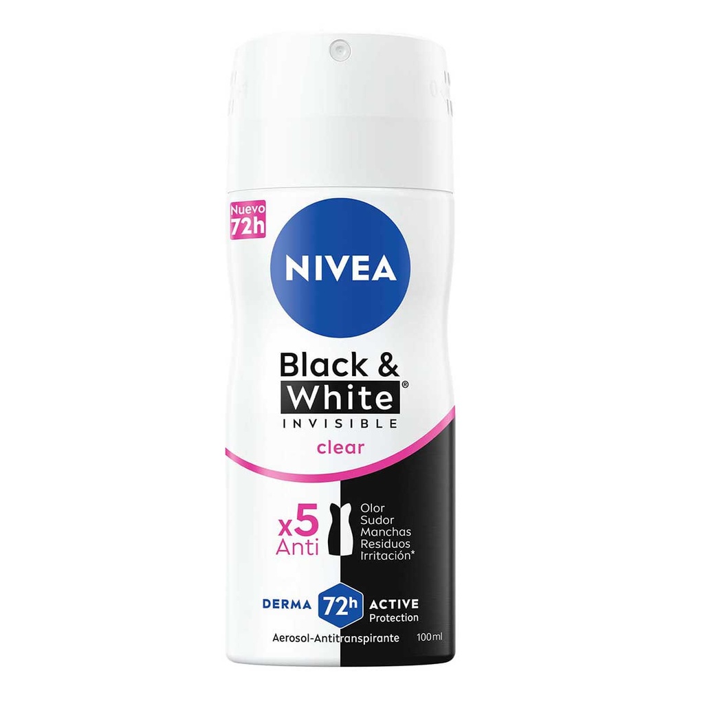 DESODORANTE NIVEA WOM AER BLACK & WHITE 100ML
