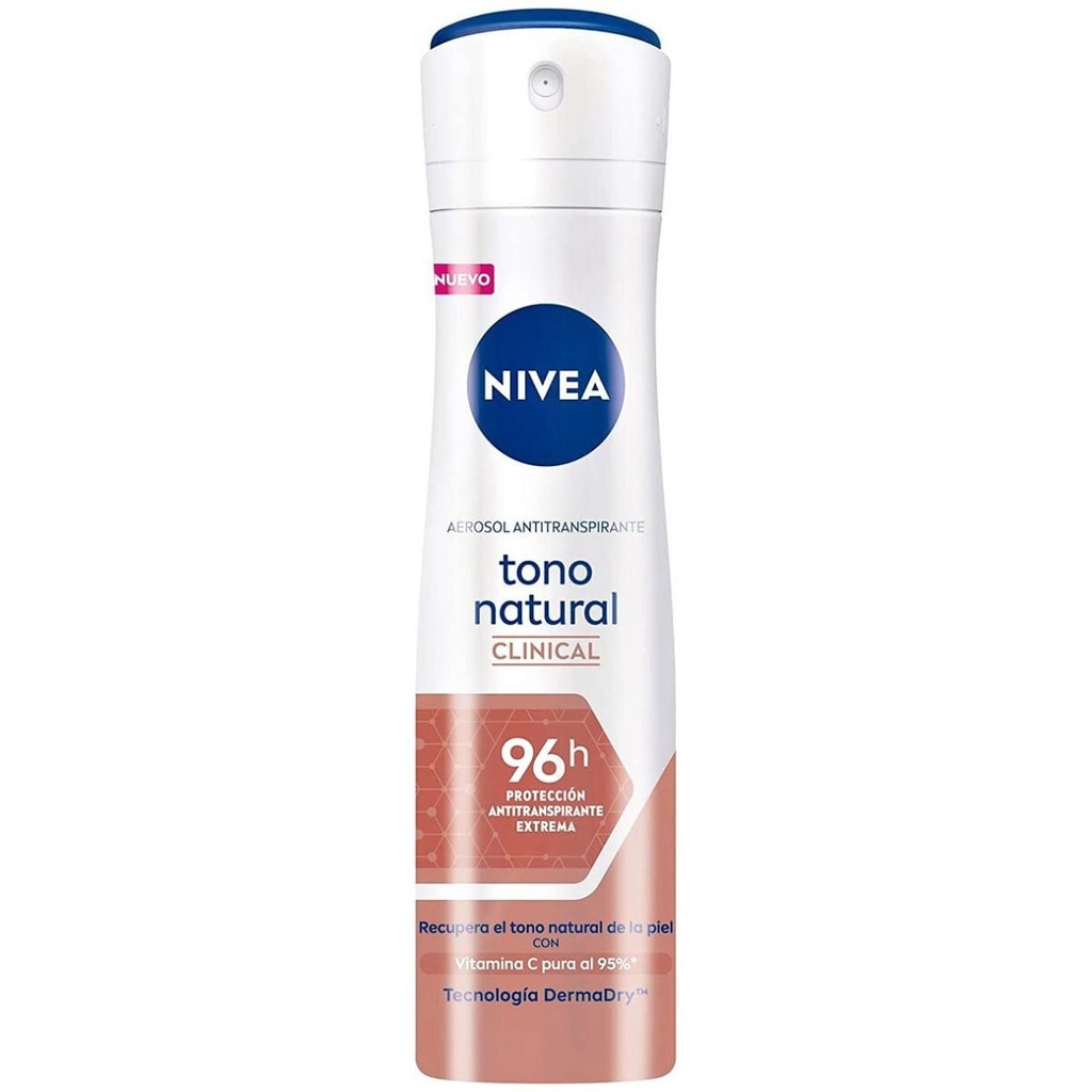 DESODORANTE NIVEA TONO NATURAL CLINICAL SPRAY 150ML *