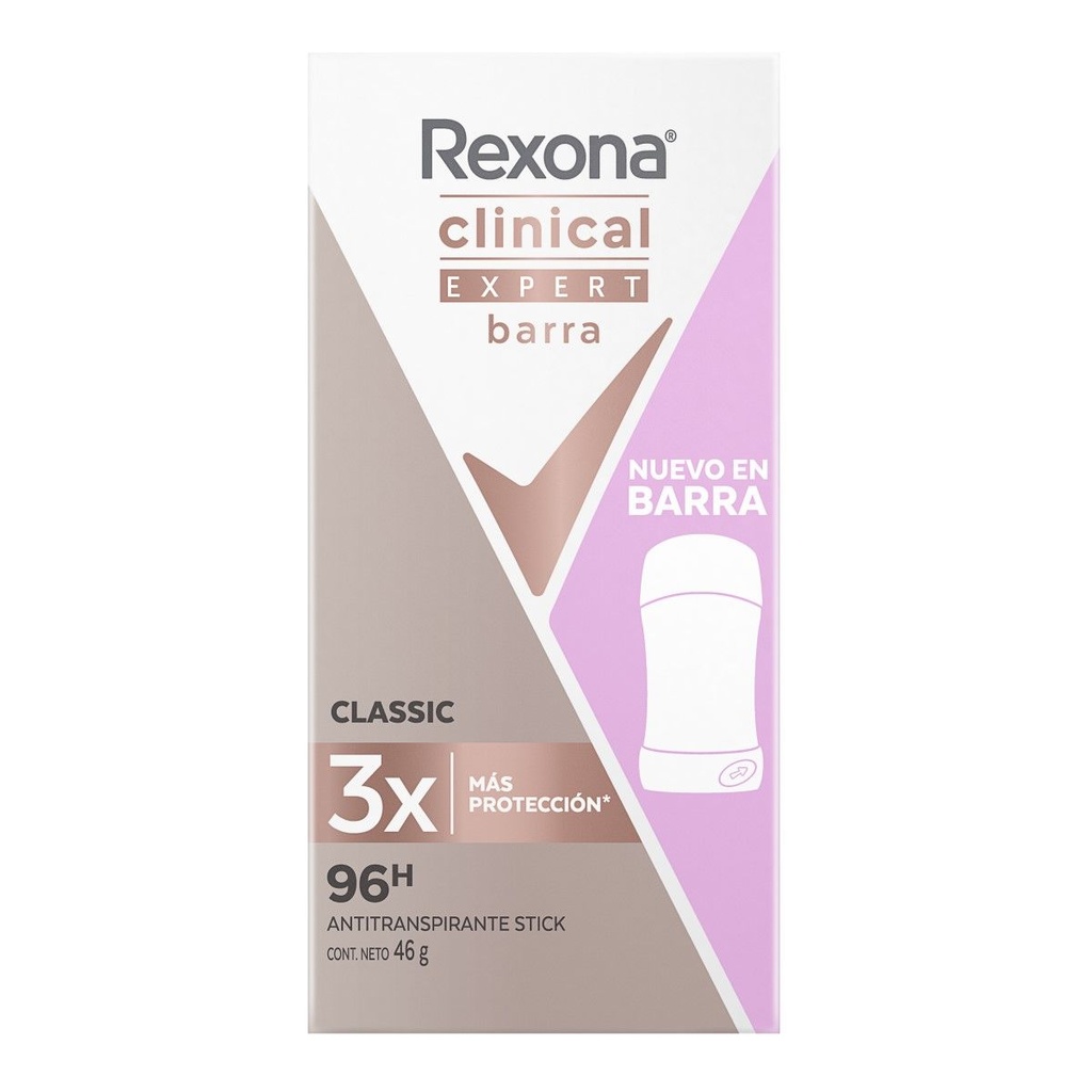 DESODORANTE REXONA CLINICAL WOMEN EXPERT CLAS STICK 46G