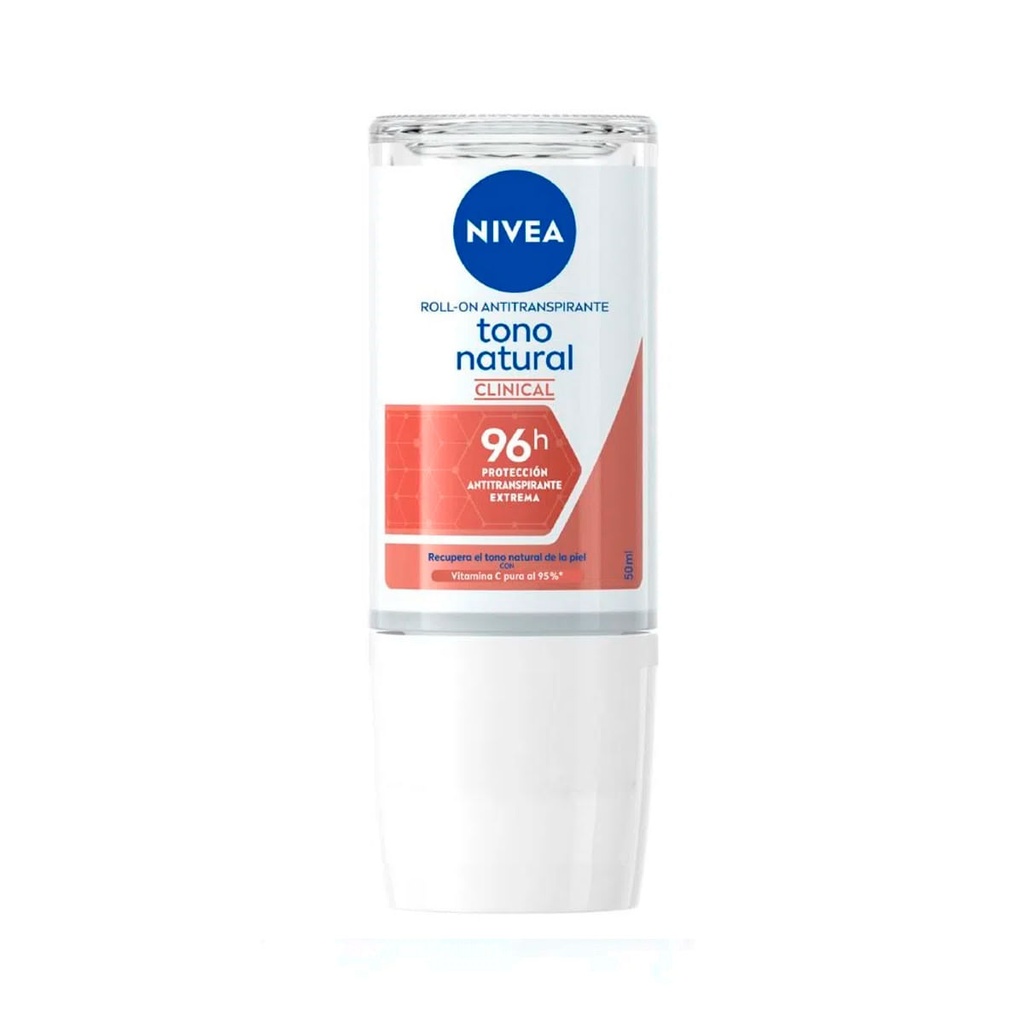DESODORANTE NIVEA TONO NATURAL CLINICAL ROLL ON 50ML *