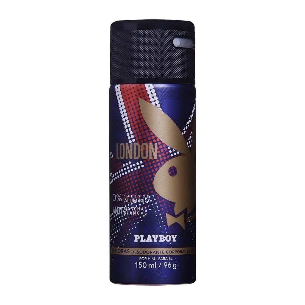 DESODORANTE PLAYBOY MEN LONDON AEROSOL 150ML